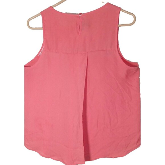 BCX Women's Sleeveless Top Tribal Design Summer Peach Lightweight Open Back SL - Picture 4 of 9